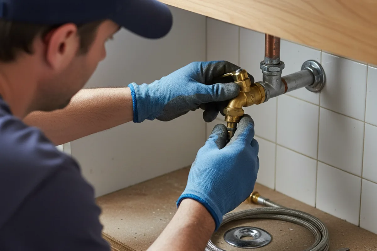 Shutoff valve and fitting work during Well Pump Repair in Ashland